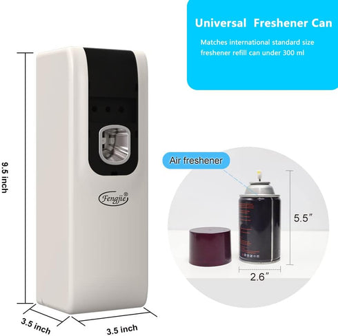 Automatic Air Freshener Spray Dispenser, FENGJIE Auto Air Fresheners for Home Room Office, Commercial Refill