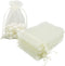 HRX Package Organza Bags 4x6 inch, 100pcs Mesh Jewelry Pouches for Christmas Wedding Giveaways