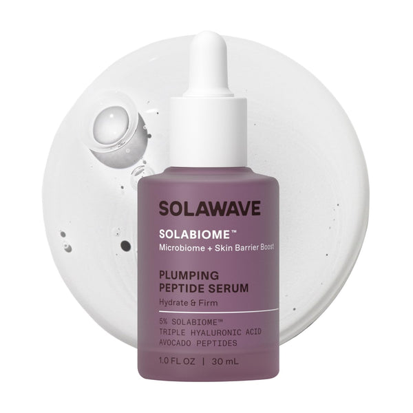 Plumping Peptide Lifting Serum with Triple Hyaluronic Acid, Probiotics, Avocado Vegan Peptides - 1 FL OZ