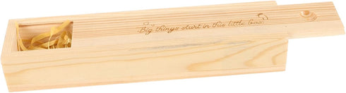 STOBAZA Wooden Pregnancy Test Keepsake Box for Newborn Announcement Unique Storage Case