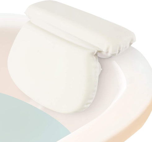 Slip Resistant Large Thick Soft Waterproof Spa Bath Pillow, 2 Panel Cushion Support for Curved or Straight Tubs