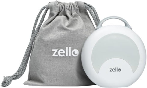 LUMI Zello | Portable White Noise Machine Grey Pouch | Store Your Machine