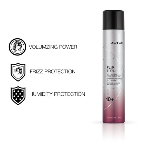 Joico Flip Turn Volumizing Finishing Spray - For Most Hair Types, Humidity Protection, 72 Hour Hold