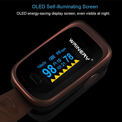 WRINERY O2 Oxygen Saturation Monitor, Premium Pulse Oximeter Fingertip, Oxygen Monitor, Saturation Monitor, OLED