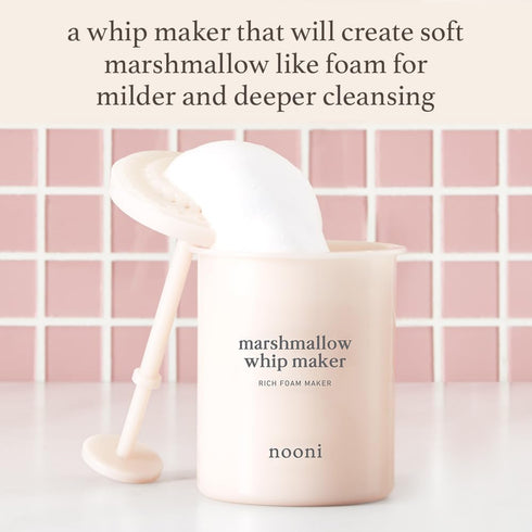 NOONI 2-in-2 Much Needed Facial Cleansing Single - Marshmallow Whip Maker, Gentle Deep Cleanser for All Skin Types