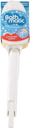 Bathroom Sponge on Handle, 1pk, White, 8-9