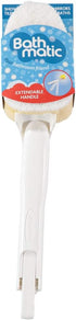 Bathroom Sponge on Handle, 1pk, White, 8-9