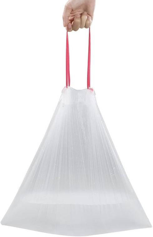 13 Gallon Drawstring Clear Trash Bags, 120 Counts