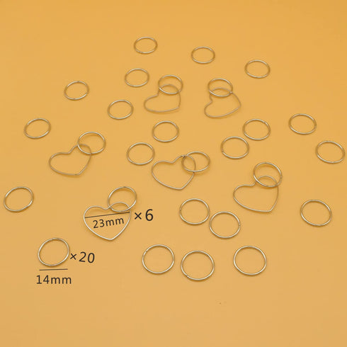 Silver Hair Braid Rings, Hoops and Pendants for Women and Girls Hair Accessories