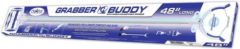 Grabber Buddy Innovative Reacher Tool, White, Blue, Aluminum, 48 Inch