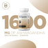 Certified Organic Ashwagandha 1600mg, 120 Veg Capsules, Supports Sleep & Balanced Energy Levels, 120 Count
