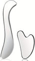Yiodauh 4 Scraping Massage Tool Pcs Stainless Steel Myofascial Gua Sha Board, Handheld Neck And Shoulder Release Knife