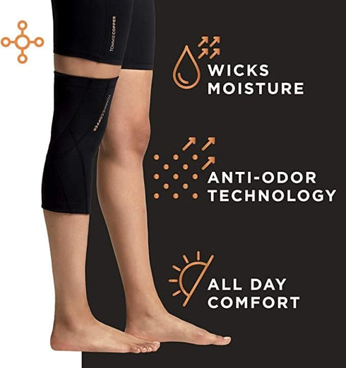 Tommie Copper Compression Knee Sleeve for Joint Support Unisex Design