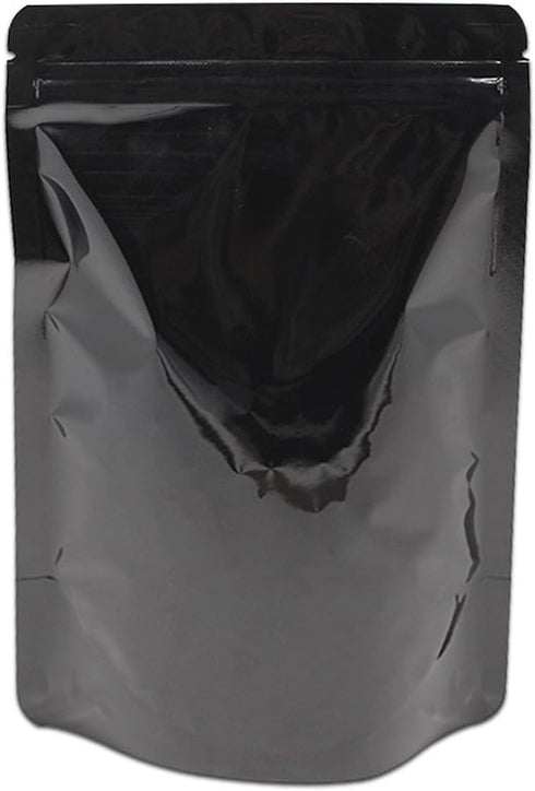 FERENLI 100 Pieces Resealable Mylar Bags - Stand Up Foil Pouch for Food Storage Packaging Airtight Zipper Pouches