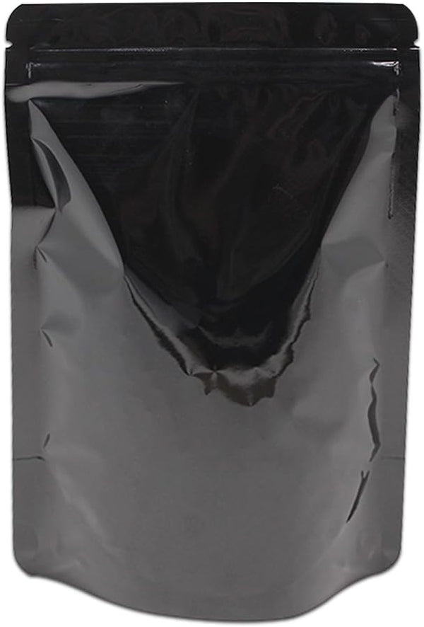 FERENLI 100 Pieces Resealable Mylar Bags - Stand Up Foil Pouch for Food Storage Packaging Airtight Zipper Pouches
