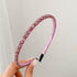 Ruihfas 6Pcs Bling Bling Double Rows Crystal Rhinestone Headband, Thin Hair Hoop for Women and Girls