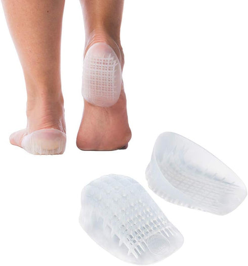 Tuli's Heavy Duty Gel Heel Cups - Cushion Insert for Shock Absorption, Plantar Fasciitis Relief, Made in USA