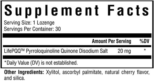 Seeking Health PQQ Lozenge - 20 mg Antioxidant Supplement for Energy & Healthy Aging, 30 Lozenges