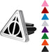 Potter Hallows Essential Oil Car Vent Diffuser by Wild Essentials, Stainless Steel Locket Pendant with 8 Color Refill