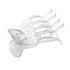Parcelona French Basic Curved Paw Medium 3 1/4” Celluloid Acetate Hair Claw for Women and Girls, Clear