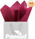 PMLAND Premium Quality Gift Wrapping Paper - Burgundy Color - 60 Sheets 20 x 26 Inches