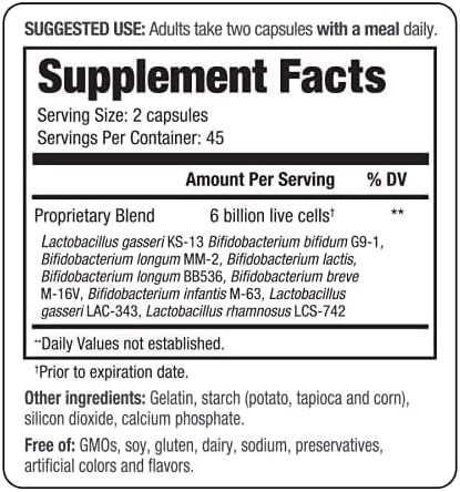 Kyolic Kyo-Dophilus Multi 9 Probiotic, 90 Capsules for Strong Gut Health Balance and Support