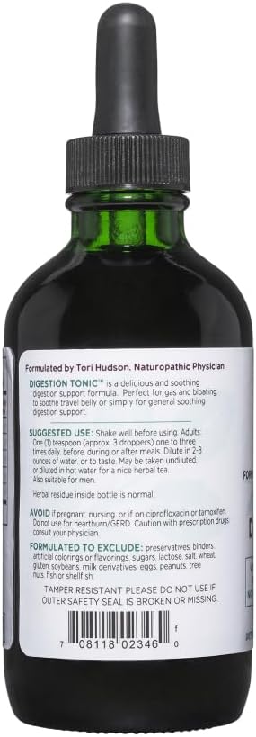 Vitanica Digestion Tonic, Gas, Bloating and Indigestion Relief Supplement, 4 Oz, for Women & Men