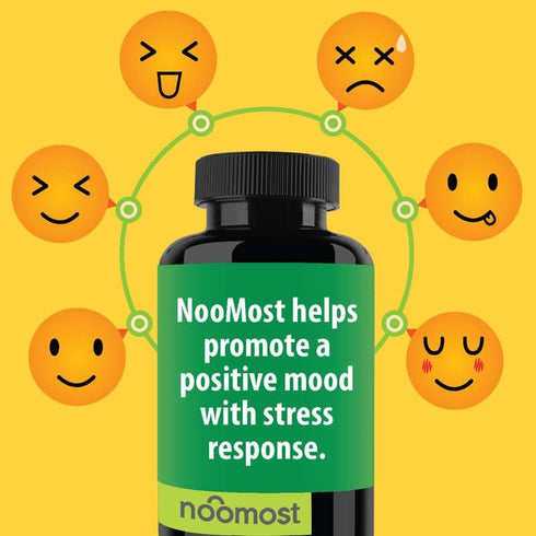 Mood Support Supplement for Calm Mind & Body, Stress Response, Energy with Herbal Adaptogens, 30 Counts