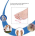 5 Pairs Pinky Toe Cushion Splint - Little Toe Separators, Straightener with Loop for Men Women Walking, Running,