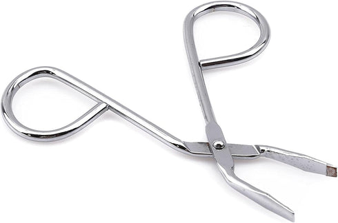 Silver Stainless Steel Eyebrow Scissors and Tweezers, Elbow Pliers Clip Scissors for Facial Hair Care