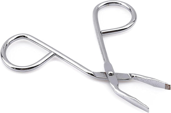Silver Stainless Steel Eyebrow Scissors and Tweezers, Elbow Pliers Clip Scissors for Facial Hair Care