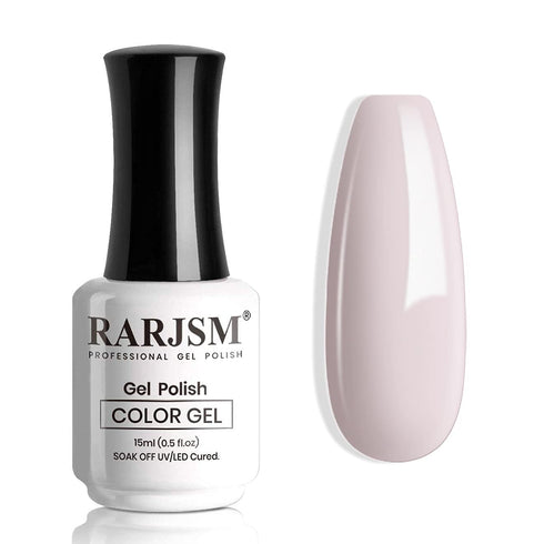 RARJSM Beige Gel Nail Polish, 15ML Neutral Soak Off UV LED Nail Polish Varnish for DIY Nail Art at Home