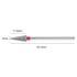 NMKL38 3/32" Tapered Diamond Nail Drill Bit, Rotary Cuticle Clean Burr Nail Art File for Electric Drill Machine, Fine -