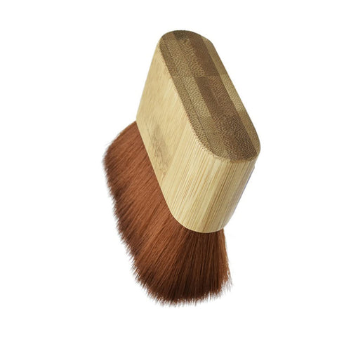 KALLORY Kits Styling Duster Tool - Wooden Neck Cutting Hairbrush with Nylon Cleaning Handle for Barber Salon