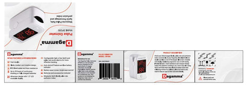 Dagamma DP200 Fingertip Pulse Oximeter, Heart Rate Measurement, Blood Oxygen Monitor with LED Screen.