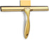 HIWARE All-Purpose Shower Squeegee, 12 Inches for Shower Doors, Bathroom, Window, and Car Glass - Brass, Stainless Steel