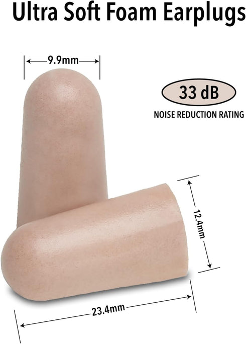 Mack's Ultra Soft Foam Earplugs, 30 Pair, 33dB Highest NRR, Comfortable for Sleeping, Travel, Concerts