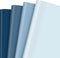 Whaline Dusty Blue Wrapping Paper, 4 Colors Gradient Blue Gift Wrap Paper for Wedding Birthday Baby Shower Supplies