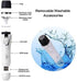 Rechargeable Facial Hair Removal for Women - Painless Nose Ear Eyebrows Trimmer Remover (White 2 in 1)