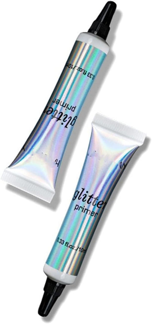MAEPEOR Long Lasting Cosmetic Glitter Glue, Waterproof & Smudgeproof Primer Base for Body Eyes Face Lip, 2 PCS, 10 ml