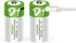 Rechargeable D Batteries 1.5V 12000mWh, USB Lithium Ion Rechargeable D Battery with USB Type C Charging Cable, 2-Pack