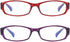 Reading Glasses Women - Blue Light Blocking Set of 2 Pattern Design Value Computer Readers (Red+Purple, 2.75)