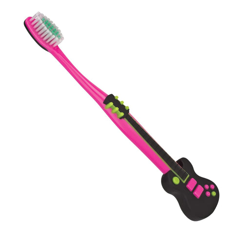 SmileGoods Y333 Rock'n Smile Guitar Youth Toothbrush, 33 Tuft, Soft Bristle, Assorted Colors, Bulk Pack of 72
