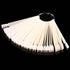 JASSINS 50 Pcs Nail Swatch Sticks with Ring, Fan-shaped Display Tips for Nail Art Polish Practice