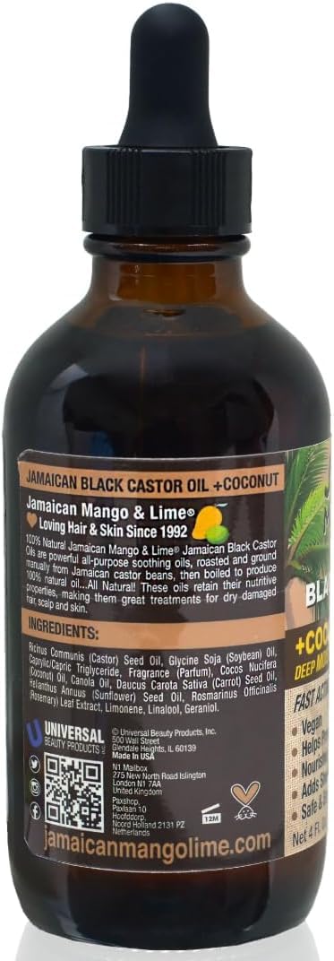 Jamaican Mango & Lime Black Castor Oil - 2 Fl Oz Bottle