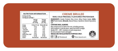 Fibre Boost Cold Pressed Protein Bar, Creme Brulee Flavoured