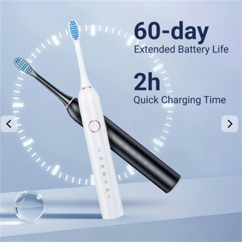SWZEC (4 Electric Toothbrush for Adults Brush Heads,Black)