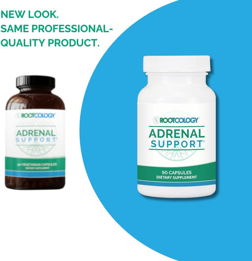 Adrenal Support - Rootcology Adaptogenic Herbal Formula with Vitamin B6, Licorice & N-Acetyl-L-Tyrosine (90 capsules)