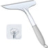 Shower Squeegee for Bathroom Tile, Glass Shower Doors, Mirror – Silent Streak-Free Window Cleaner with Non-Slip Handle