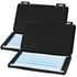 Mask Holder Plastic Case, Portable Storage Bag for Disposable Face Masks, Dustproof Organizer (Black*2 Pieces)